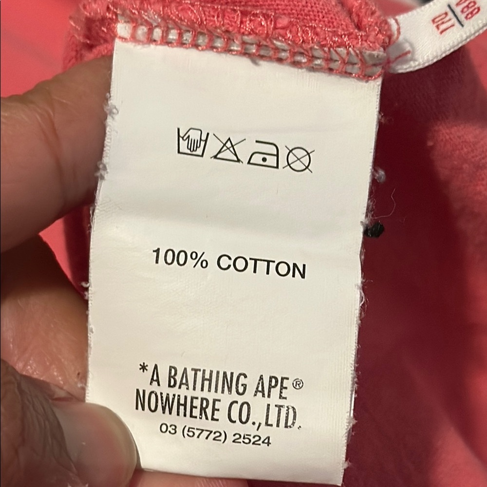 A Bathing Ape Bape Orange Long Sleeve Tee - Picture 5 of 6